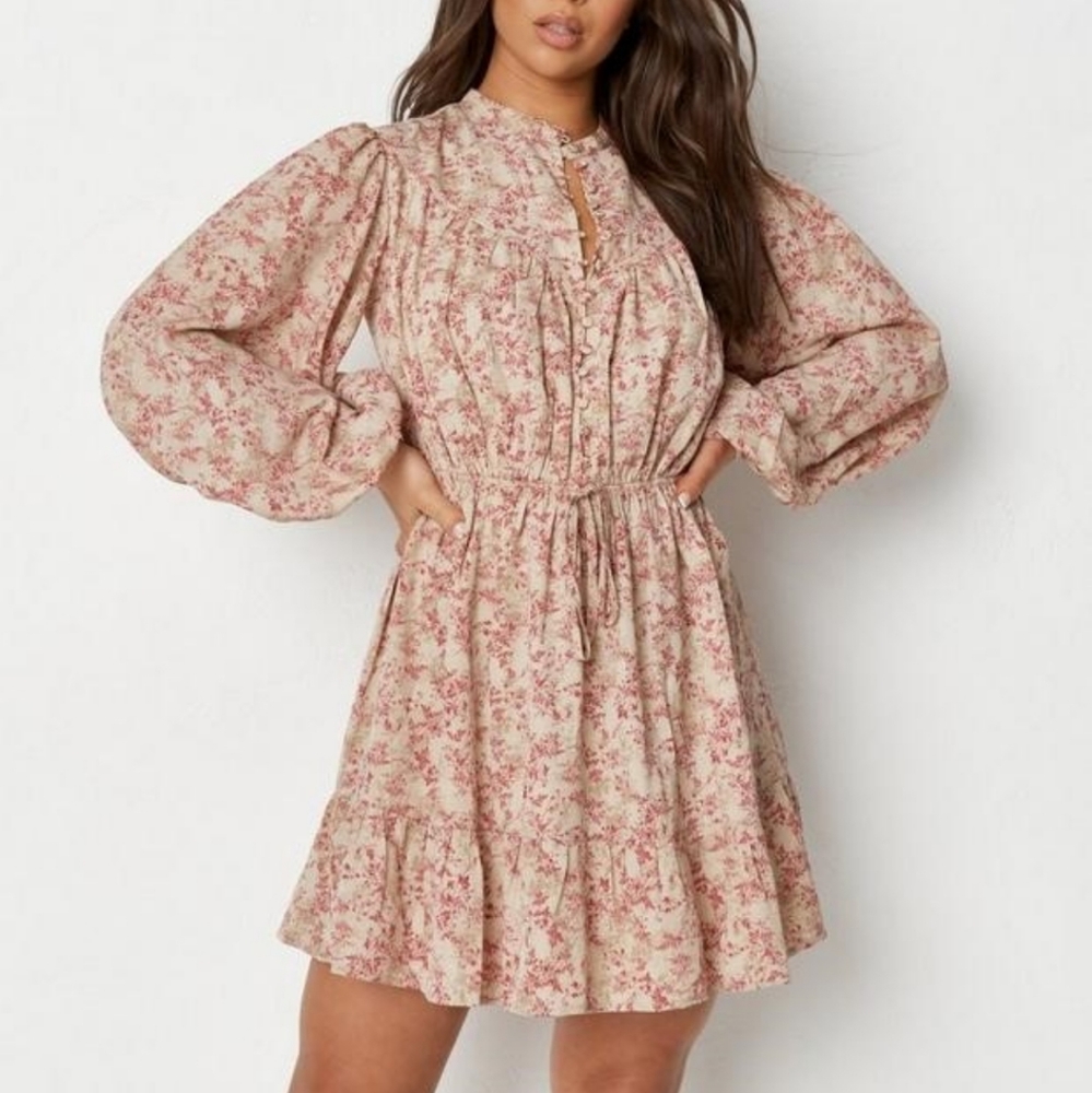 Missguided A lined Floral Dress